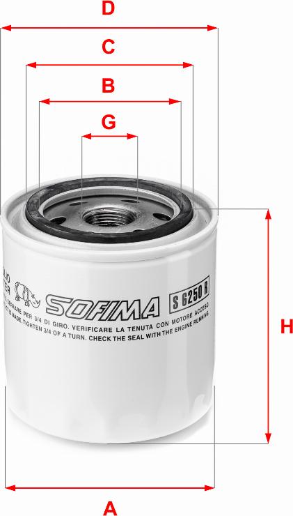 Sofima S 6250 R - Yağ filtri furqanavto.az