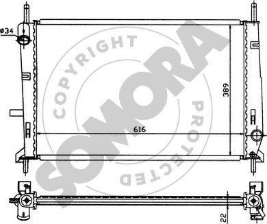 Somora 095040 - Radiator, mühərrikin soyudulması furqanavto.az