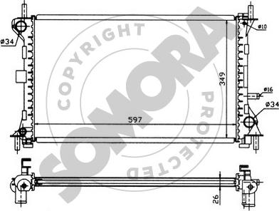 Somora 093442 - Radiator, mühərrikin soyudulması furqanavto.az