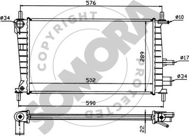 Somora 092341 - Radiator, mühərrikin soyudulması furqanavto.az