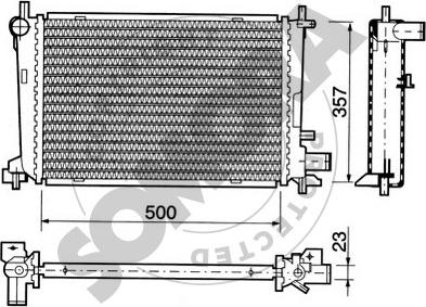 Somora 092342 - Radiator, mühərrikin soyudulması furqanavto.az