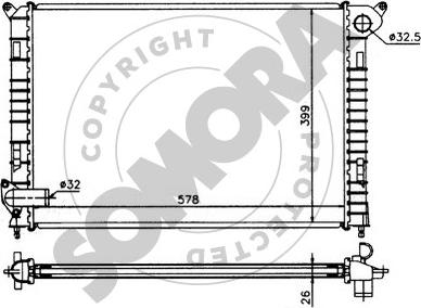 Somora 040041 - Radiator, mühərrikin soyudulması furqanavto.az