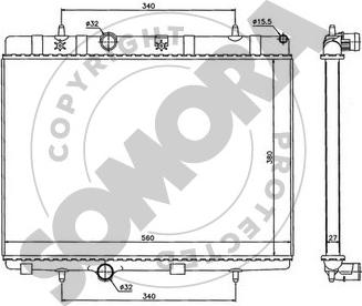 Somora 050440B - Radiator, mühərrikin soyudulması furqanavto.az