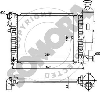 Somora 050240B - Radiator, mühərrikin soyudulması furqanavto.az