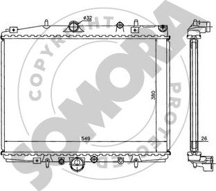 Somora 052340B - Radiator, mühərrikin soyudulması furqanavto.az