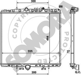 Somora 085140A - Radiator, mühərrikin soyudulması furqanavto.az