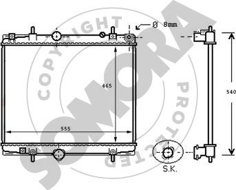 Somora 085140B - Radiator, mühərrikin soyudulması furqanavto.az