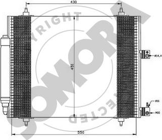 Somora 085260A - Kondenser, kondisioner furqanavto.az