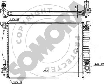 Somora 021540D - Radiator, mühərrikin soyudulması furqanavto.az