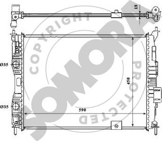 Somora 198040A - Radiator, mühərrikin soyudulması furqanavto.az