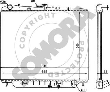 Somora 140240 - Radiator, mühərrikin soyudulması furqanavto.az