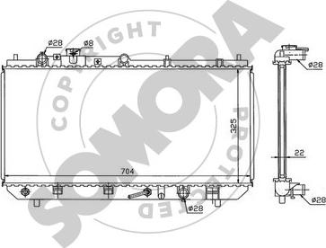 Somora 162640C - Radiator, mühərrikin soyudulması furqanavto.az