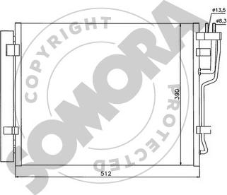 Somora 112160A - Kondenser, kondisioner furqanavto.az