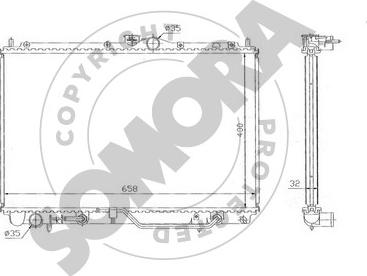 Somora 186040B - Radiator, mühərrikin soyudulması furqanavto.az