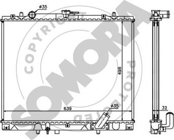 Somora 187040 - Radiator, mühərrikin soyudulması furqanavto.az