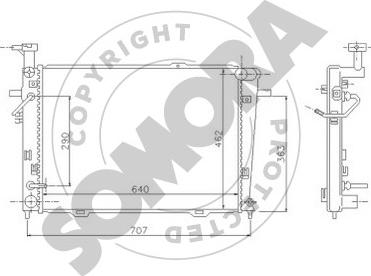 Somora 136540 - Radiator, mühərrikin soyudulması furqanavto.az