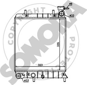 Somora 131240 - Radiator, mühərrikin soyudulması furqanavto.az