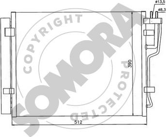 Somora 138060A - Kondenser, kondisioner furqanavto.az