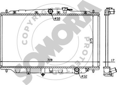 Somora 126141 - Radiator, mühərrikin soyudulması furqanavto.az