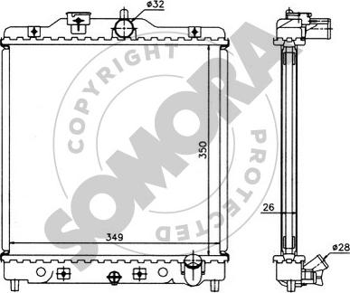 Somora 120442 - Radiator, mühərrikin soyudulması furqanavto.az