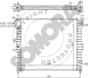 Somora 170040 - Radiator, mühərrikin soyudulması furqanavto.az