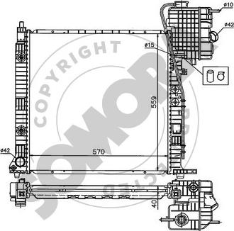 Somora 173040C - Radiator, mühərrikin soyudulması furqanavto.az