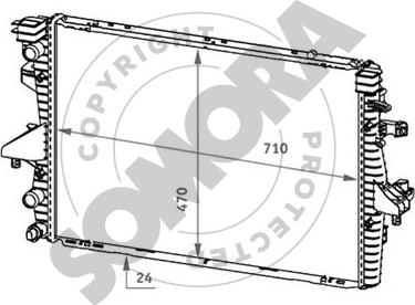 Somora 354140 - Radiator, mühərrikin soyudulması furqanavto.az