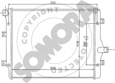 Somora 351040C - Radiator, mühərrikin soyudulması furqanavto.az