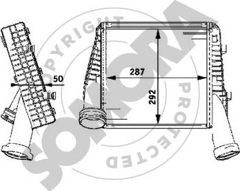 Somora 358545L - Intercooler, şarj cihazı furqanavto.az