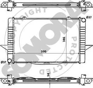 Somora 363240 - Radiator, mühərrikin soyudulması furqanavto.az