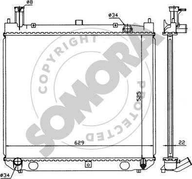 Somora 319040 - Radiator, mühərrikin soyudulması furqanavto.az