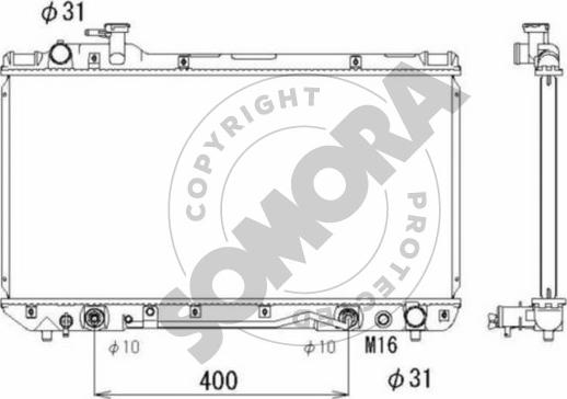 Somora 316540B - Radiator, mühərrikin soyudulması furqanavto.az