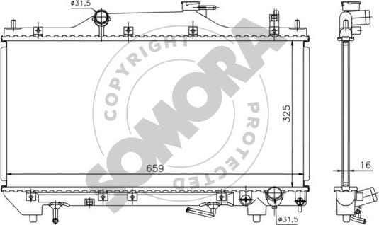 Somora 311745A - Radiator, mühərrikin soyudulması furqanavto.az