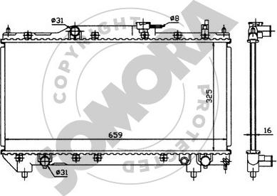 Somora 311740 - Radiator, mühərrikin soyudulması furqanavto.az