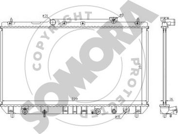 Somora 313240 - Radiator, mühərrikin soyudulması furqanavto.az