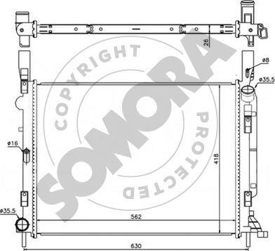 Somora 244540A - Radiator, mühərrikin soyudulması furqanavto.az