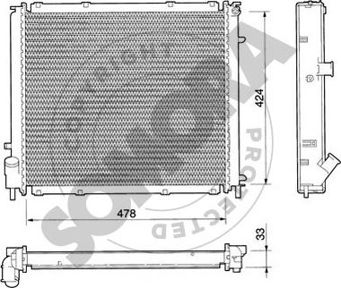 Somora 244340 - Radiator, mühərrikin soyudulması furqanavto.az