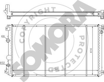 Somora 245640A - Radiator, mühərrikin soyudulması furqanavto.az