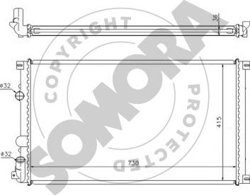 Somora 245640 - Radiator, mühərrikin soyudulması furqanavto.az