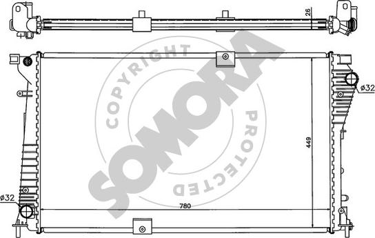 Somora 245140B - Radiator, mühərrikin soyudulması furqanavto.az