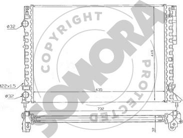 Somora 242040D - Radiator, mühərrikin soyudulması furqanavto.az