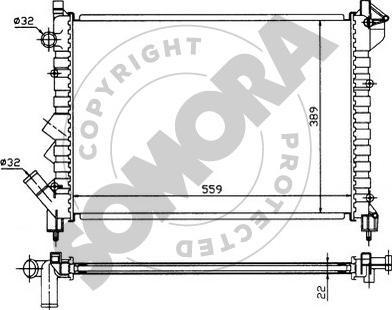 Somora 242040 - Radiator, mühərrikin soyudulması furqanavto.az