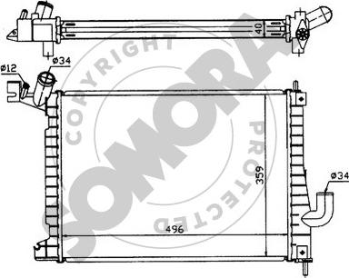 Somora 210443 - Radiator, mühərrikin soyudulması furqanavto.az