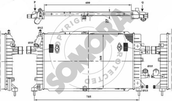 Somora 211840J - Radiator, mühərrikin soyudulması furqanavto.az