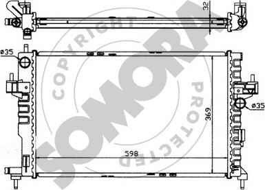 Somora 212542 - Radiator, mühərrikin soyudulması furqanavto.az