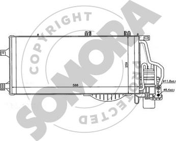 Somora 212560C - Kondenser, kondisioner furqanavto.az