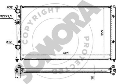 Somora 280244 - Radiator, mühərrikin soyudulması furqanavto.az