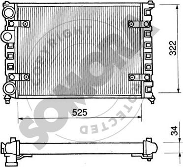 Somora 280241 - Radiator, mühərrikin soyudulması furqanavto.az