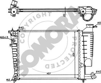 Somora 220540 - Radiator, mühərrikin soyudulması furqanavto.az