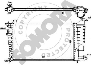 Somora 220541 - Radiator, mühərrikin soyudulması furqanavto.az